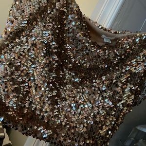 Rose Gold Sequined Crop Top